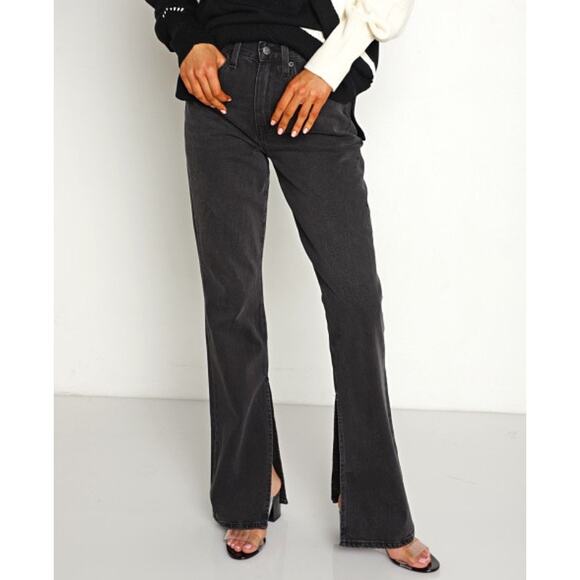 Pistola Denim - PISTOLA Alexa High Rise Slim Flare Jeans with Slit Dark Sky Size 28